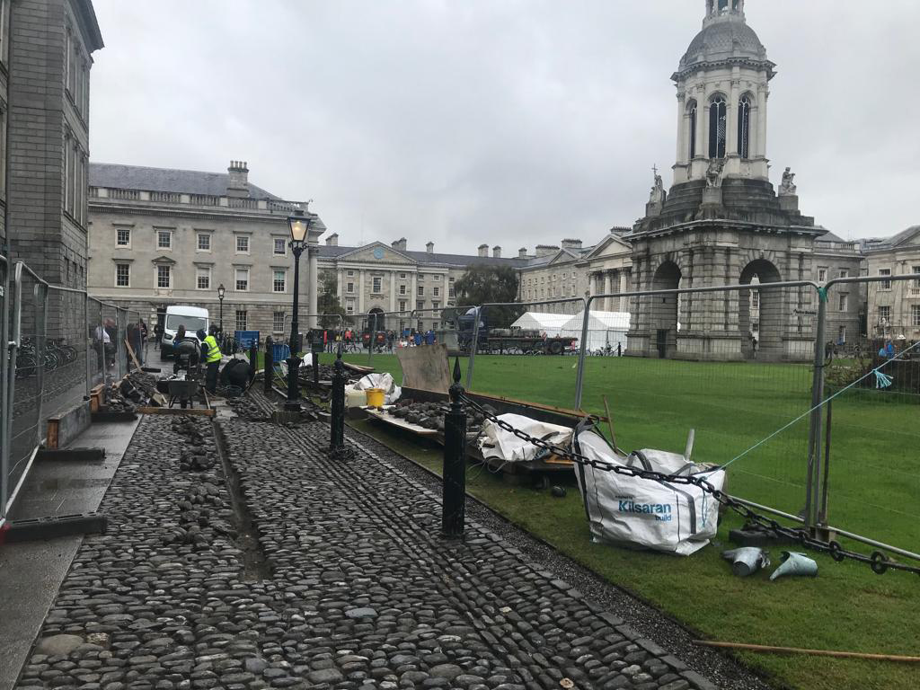 Trinity College Dublin –Cobble Paving Renovation
